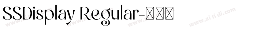 SSDisplay Regular字体转换